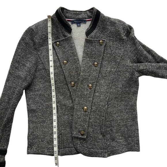 Women's Blazer / Jacket Grey Size L Large Tommy Hilfiger Military Band. - Picture 14 of 14
